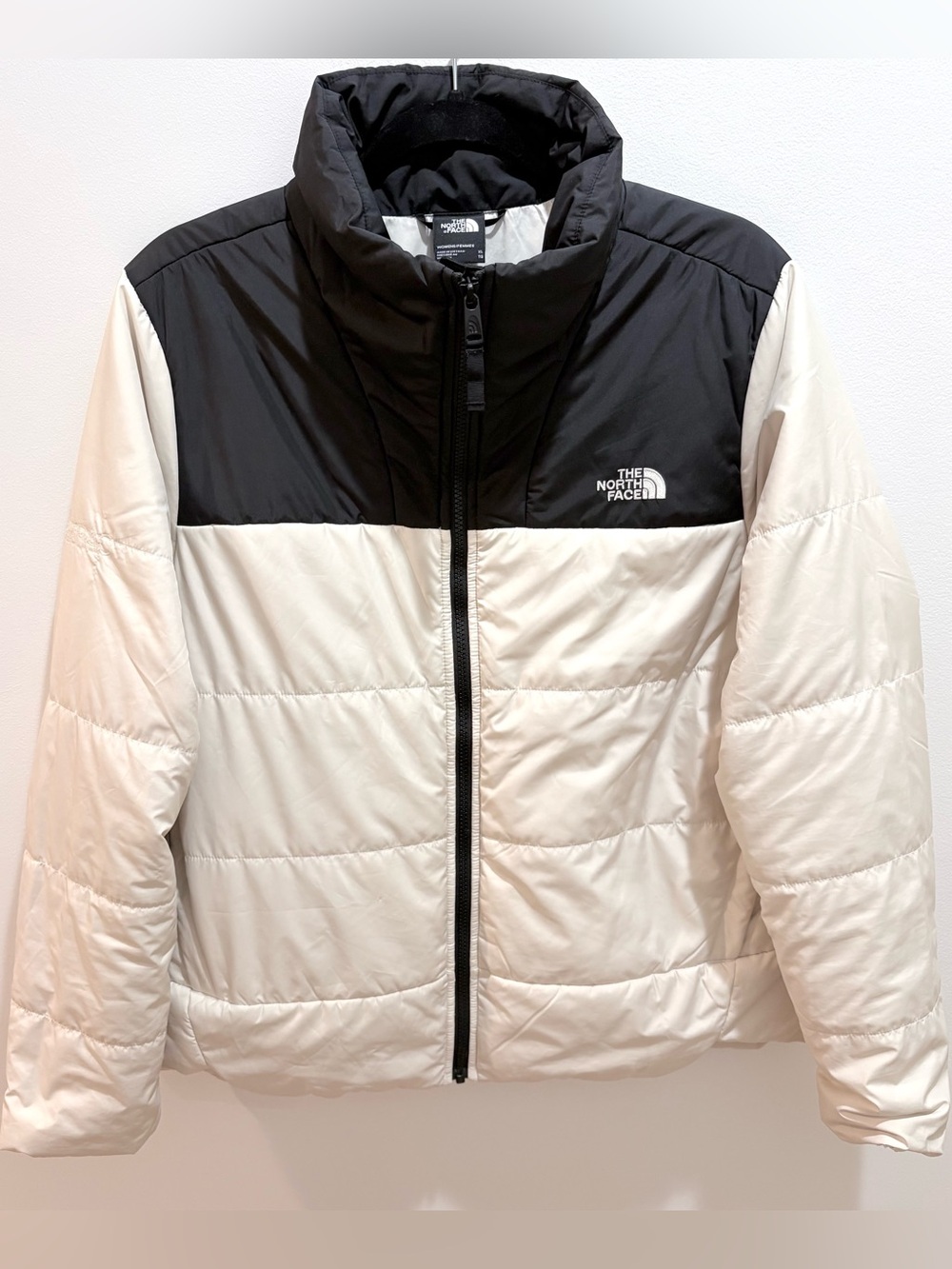 The North Face Jacket Women XL White Black Puffer Everyday Insulated (Read)